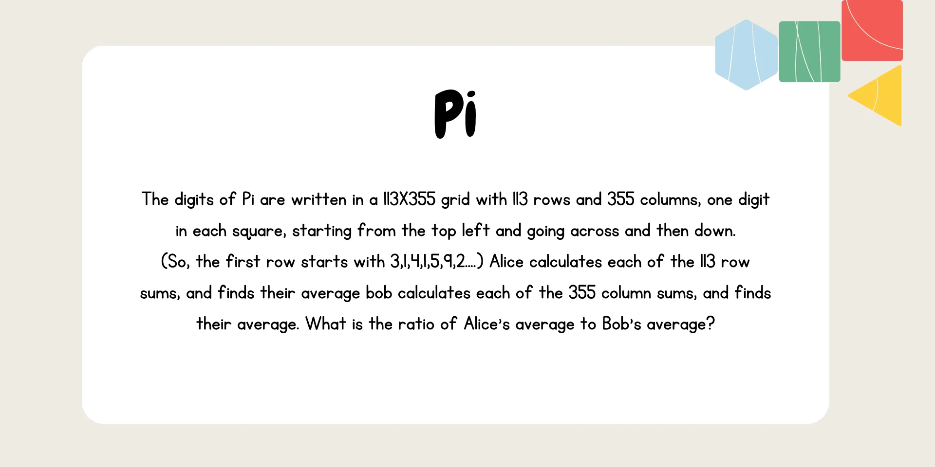 Pi 圆周率