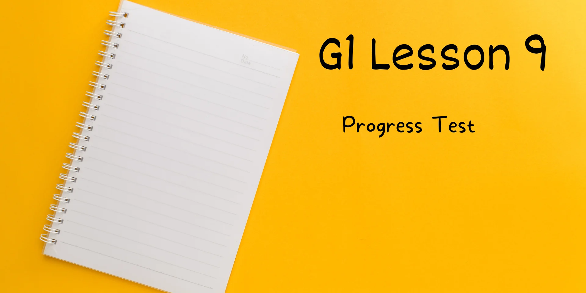 G1 Lesson 9 Progress Test 2