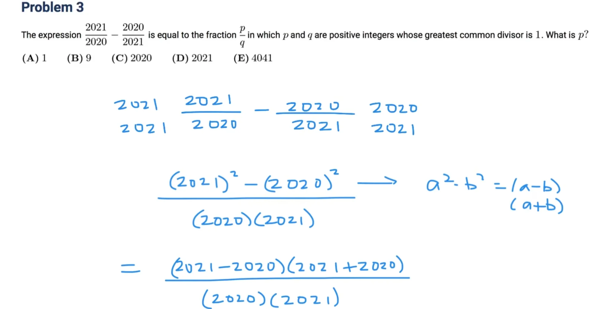 2021 AMC10B FALL 25道题目讲解 explanation