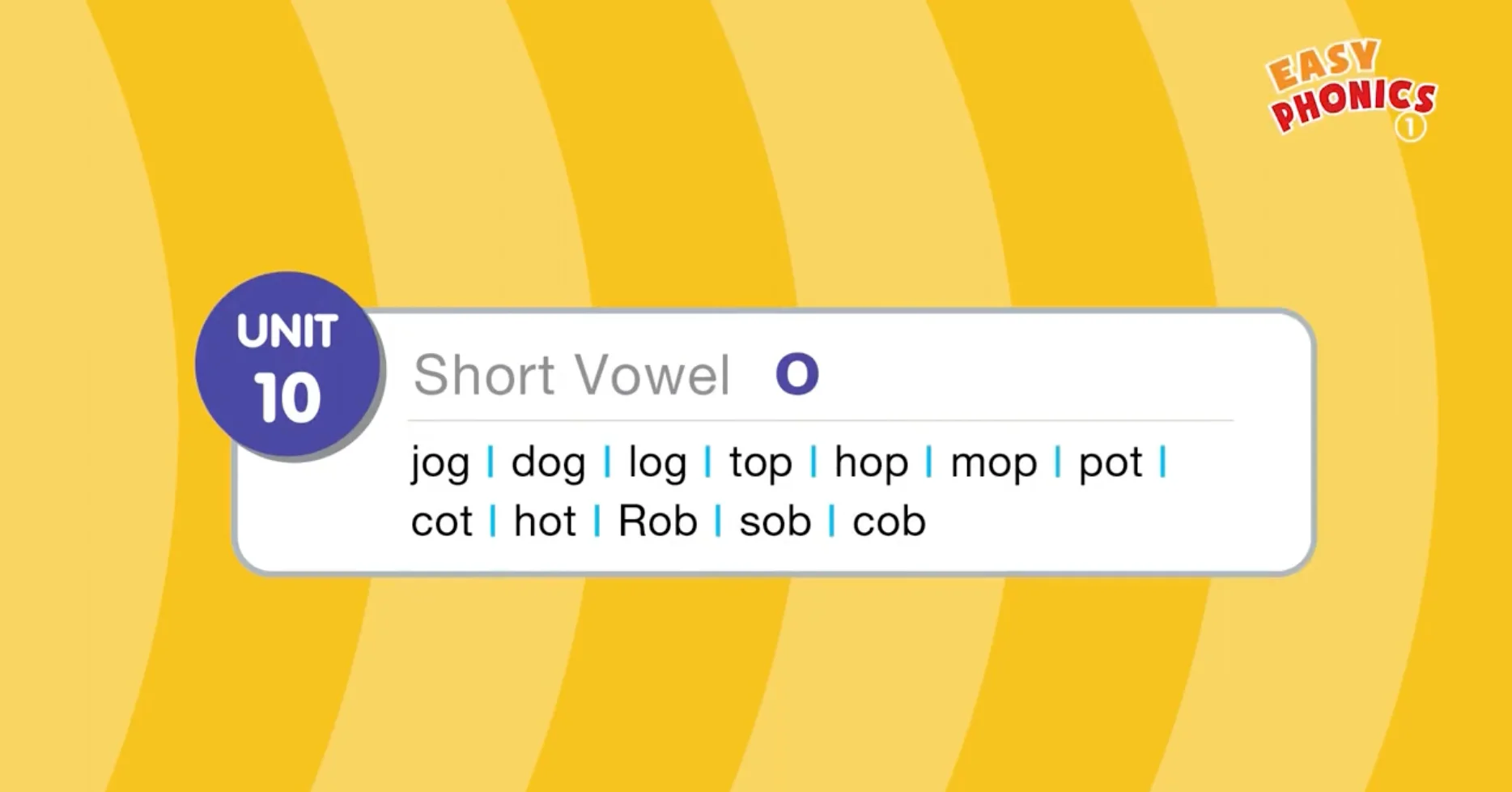 Easy Phonics 1 Unit 10 Short Vowel o