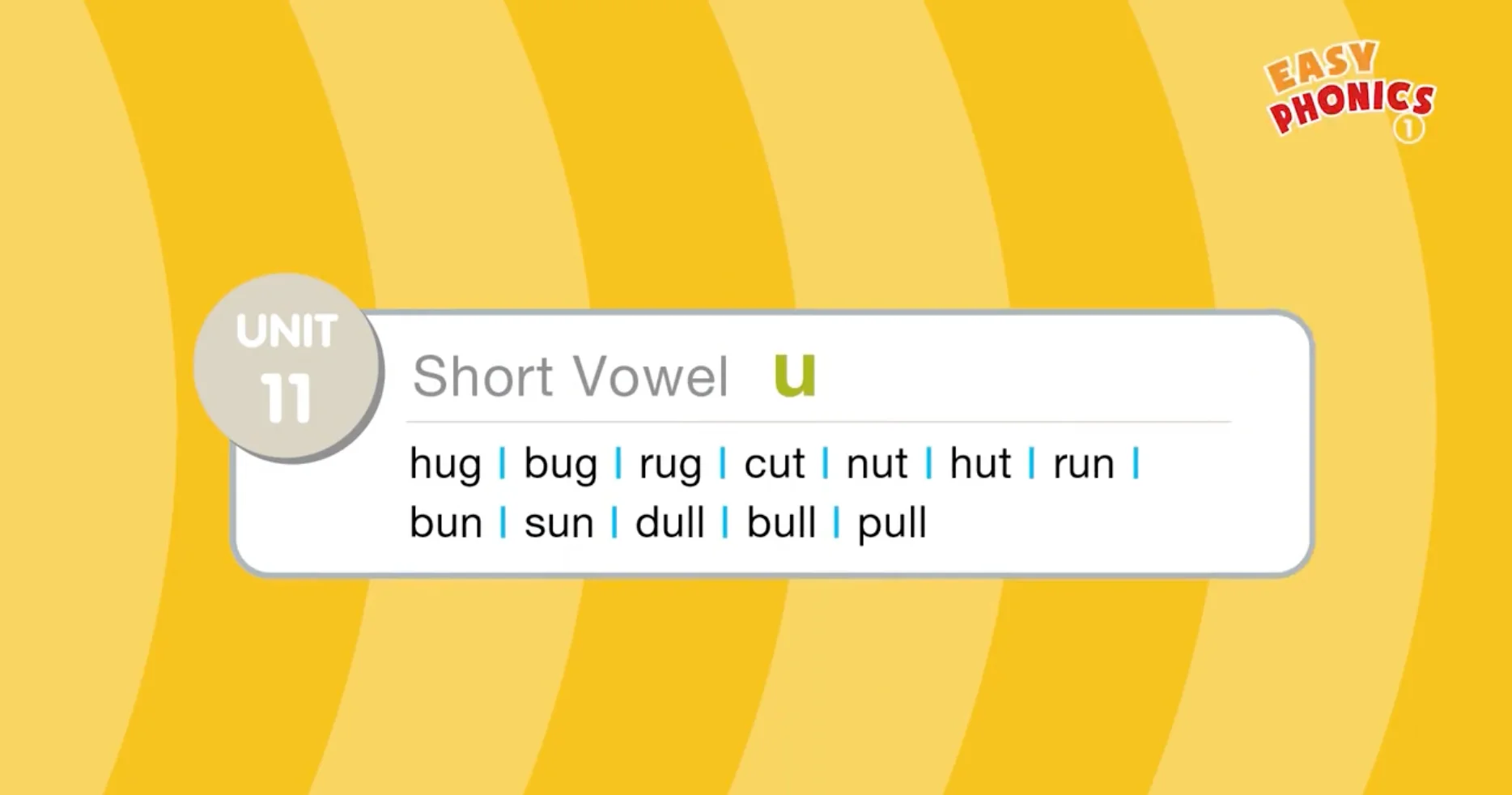 Easy Phonics 1 Unit 11 Short Vowel u